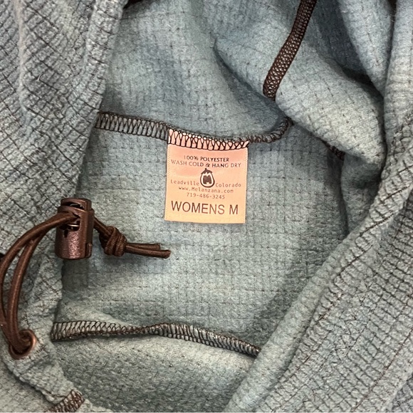 Blue Melanzana micro grid hoodie - Picture 3 of 5